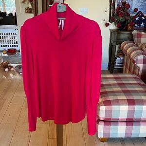 Anthropologie Vibrant Pink Turtleneck Sweater size large